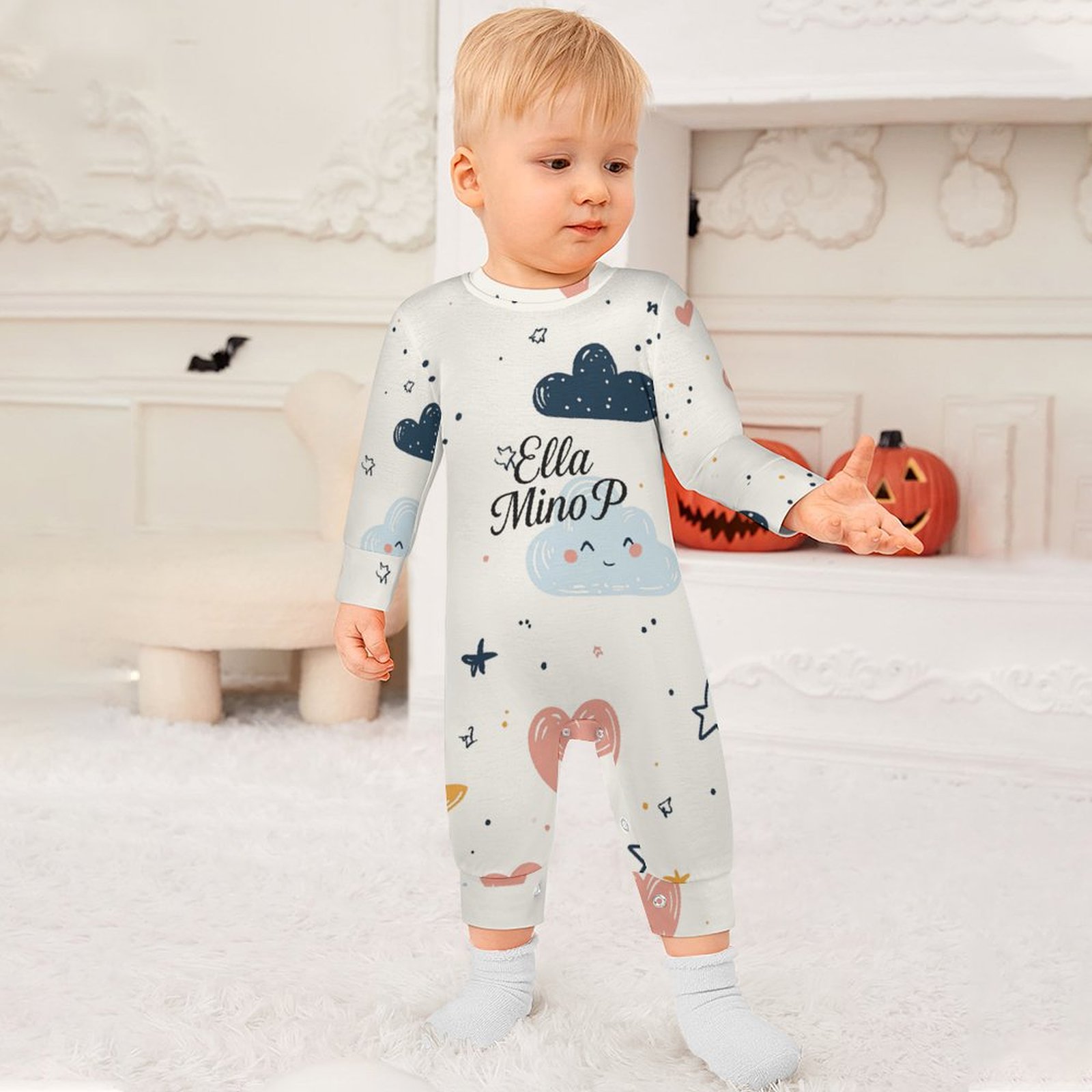 Tiny Tumbles Cream Beige Romper