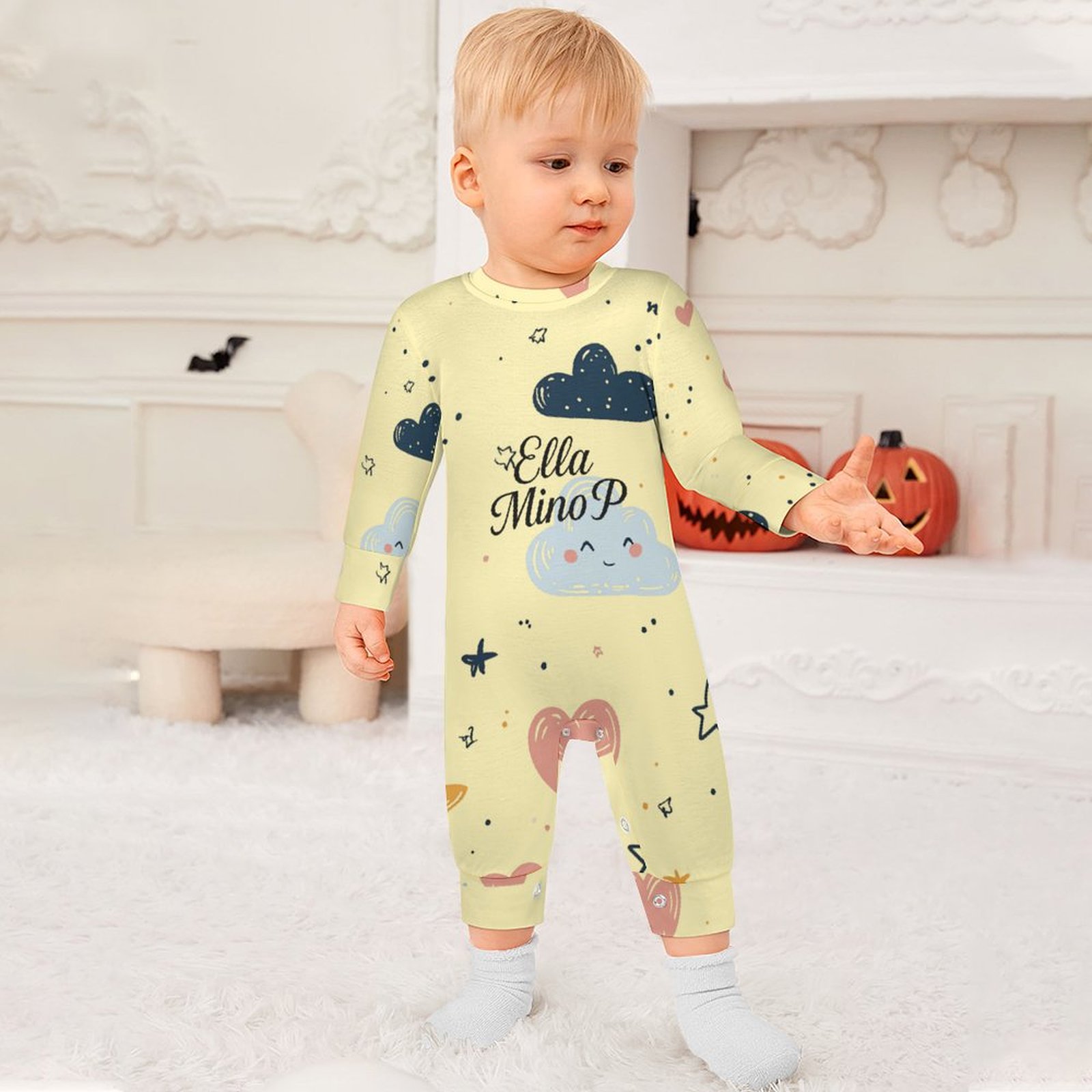 Tiny TumblesPastel Lemon Romper