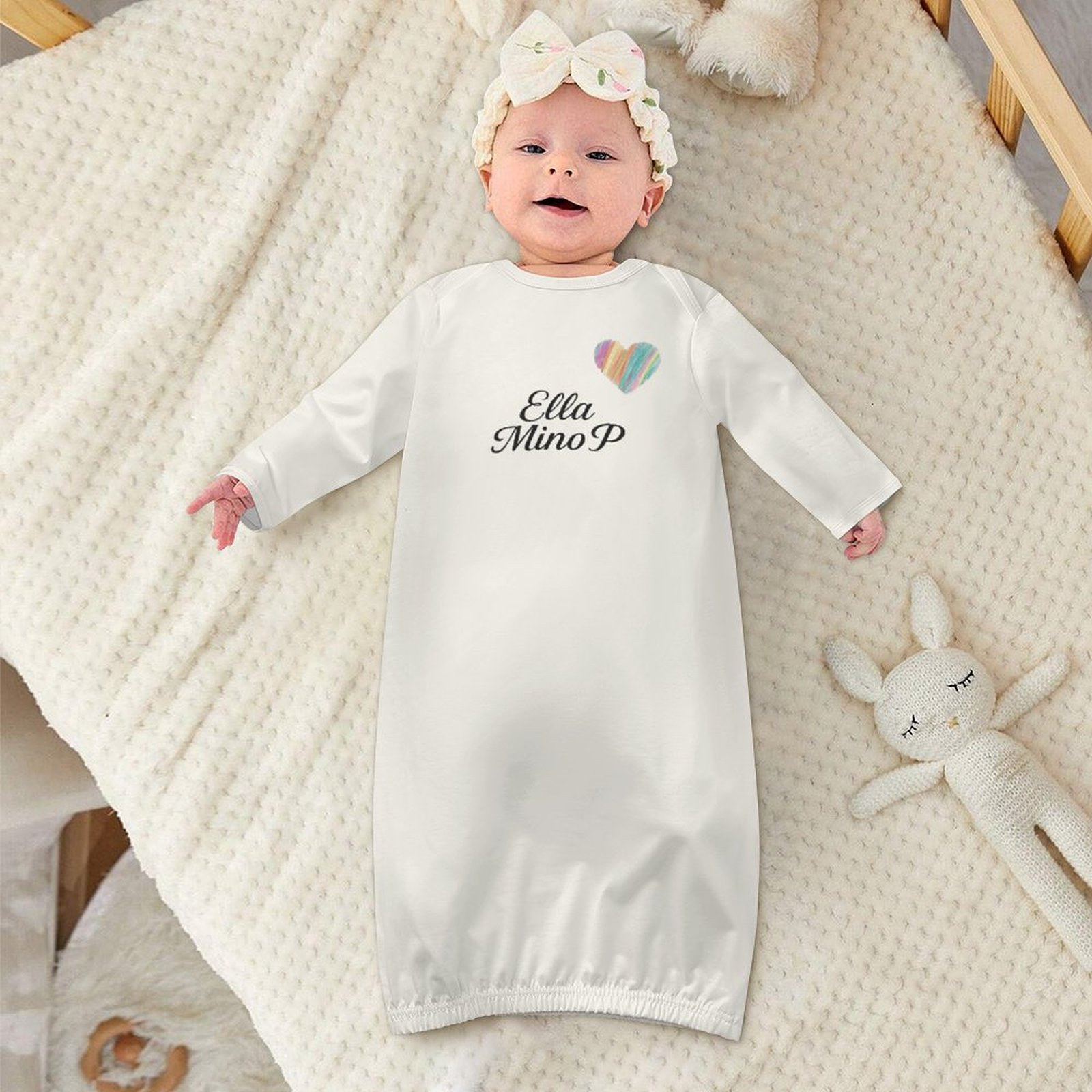 Baby Sleeper Gown Cream Beige