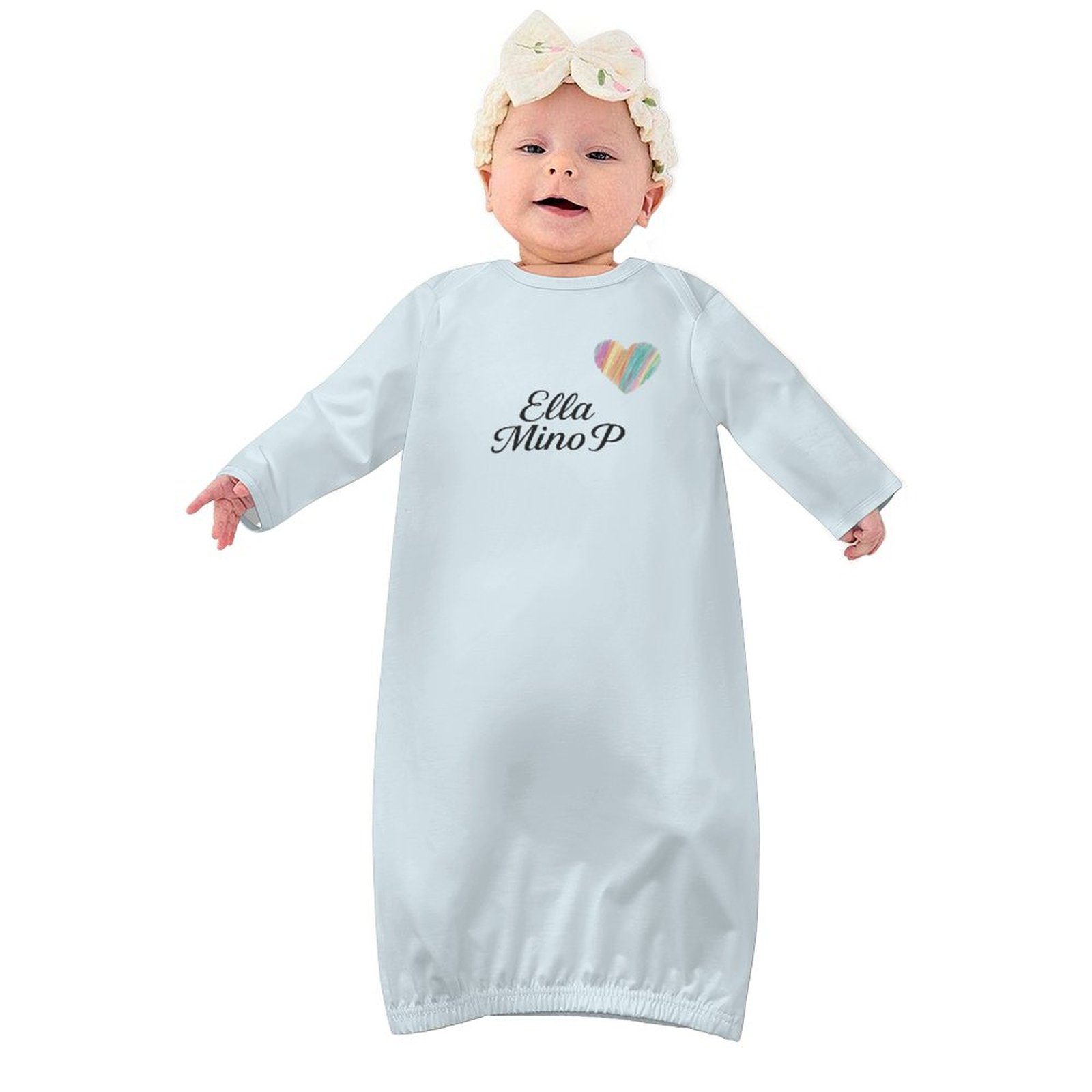 Baby Sleeper Gown Sky Mist