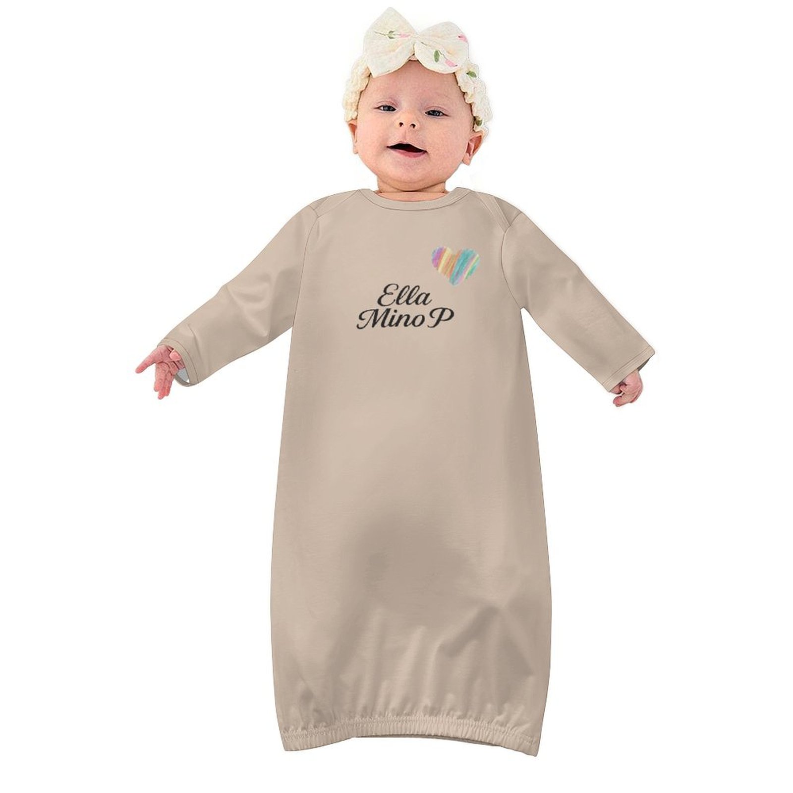 Baby Sleeper Gown Milk Mocha