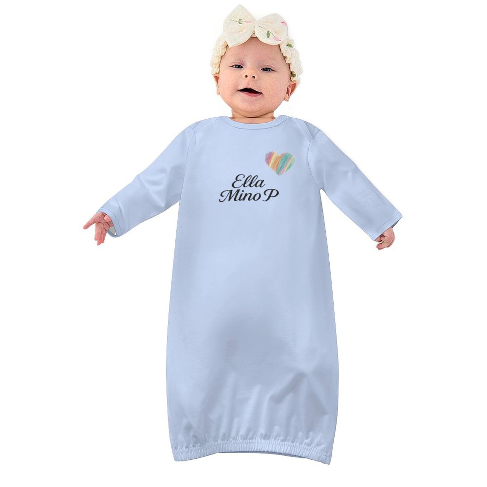 Baby Sleeper Gown Powder Blue