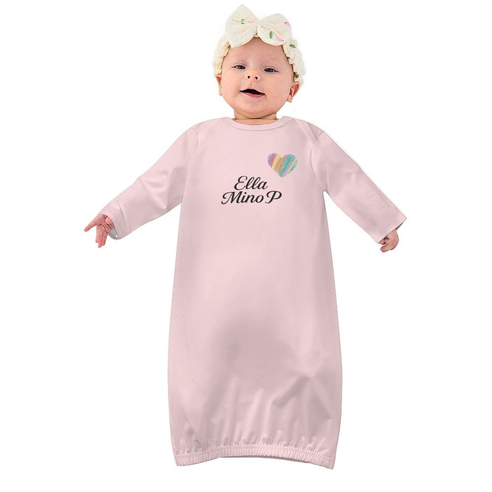 Baby Sleeper Gown Dusty Peach
