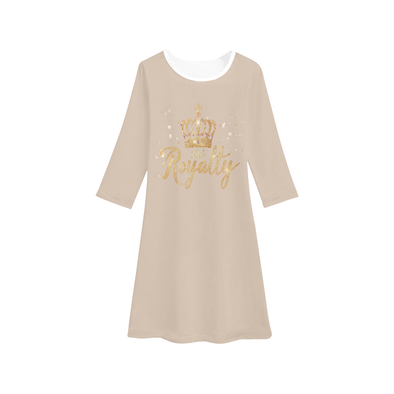 Little Royalty Girl's Dress Coffee