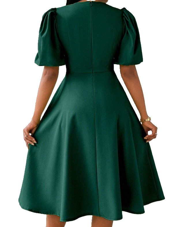 Emerald Green Midi Dress