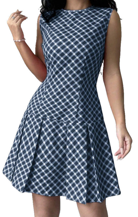Checkered Sleeveless Dress