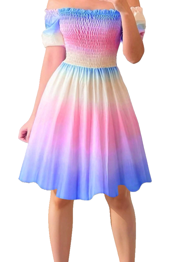 Rainbow Gradient Dress