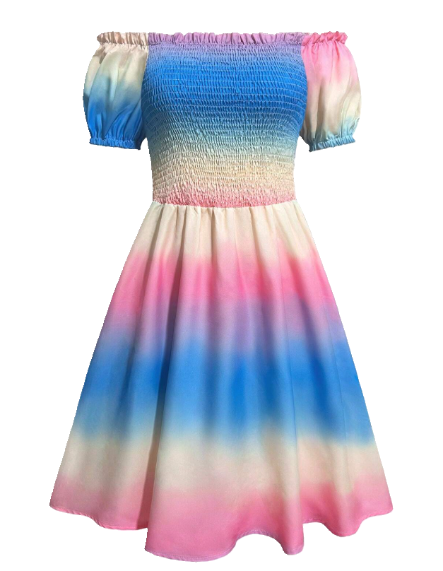 Rainbow Gradient Dress