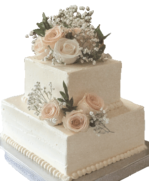 2 Tier Wedding Cake
