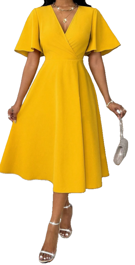 Yellow Midi Dress