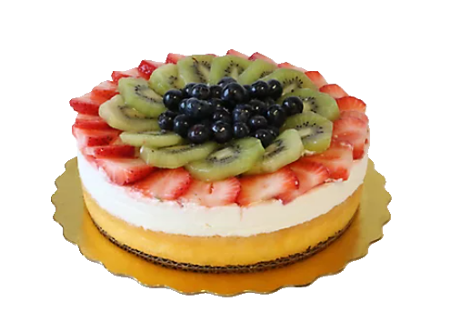Yogurt moose cake fruit top