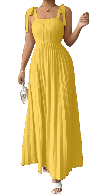 Yellow Sleeveless Maxi Dress