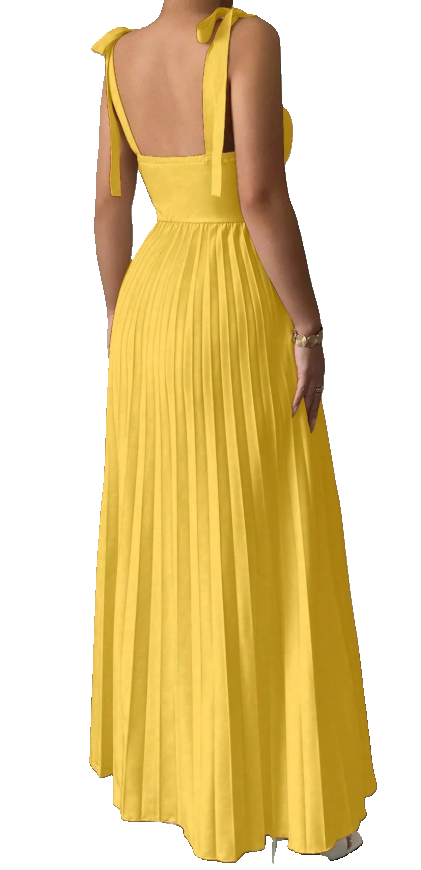 Yellow Sleeveless Maxi Dress