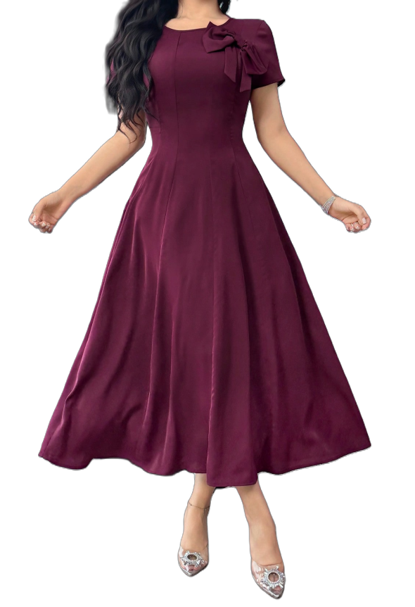 Elegant Dark Purple Evening Dress