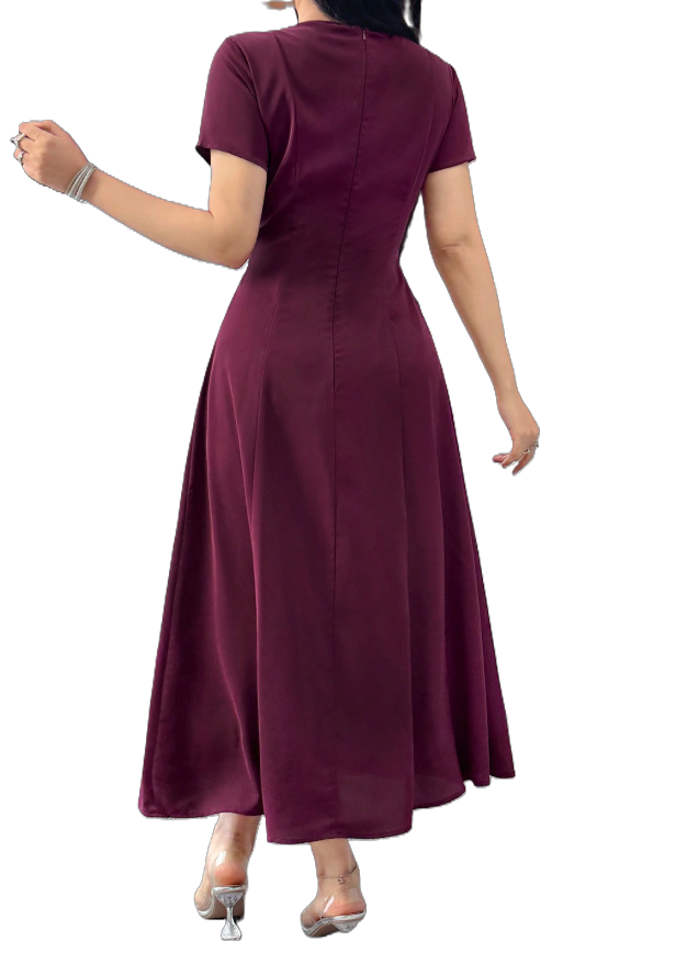 Elegant Dark Purple Evening Dress
