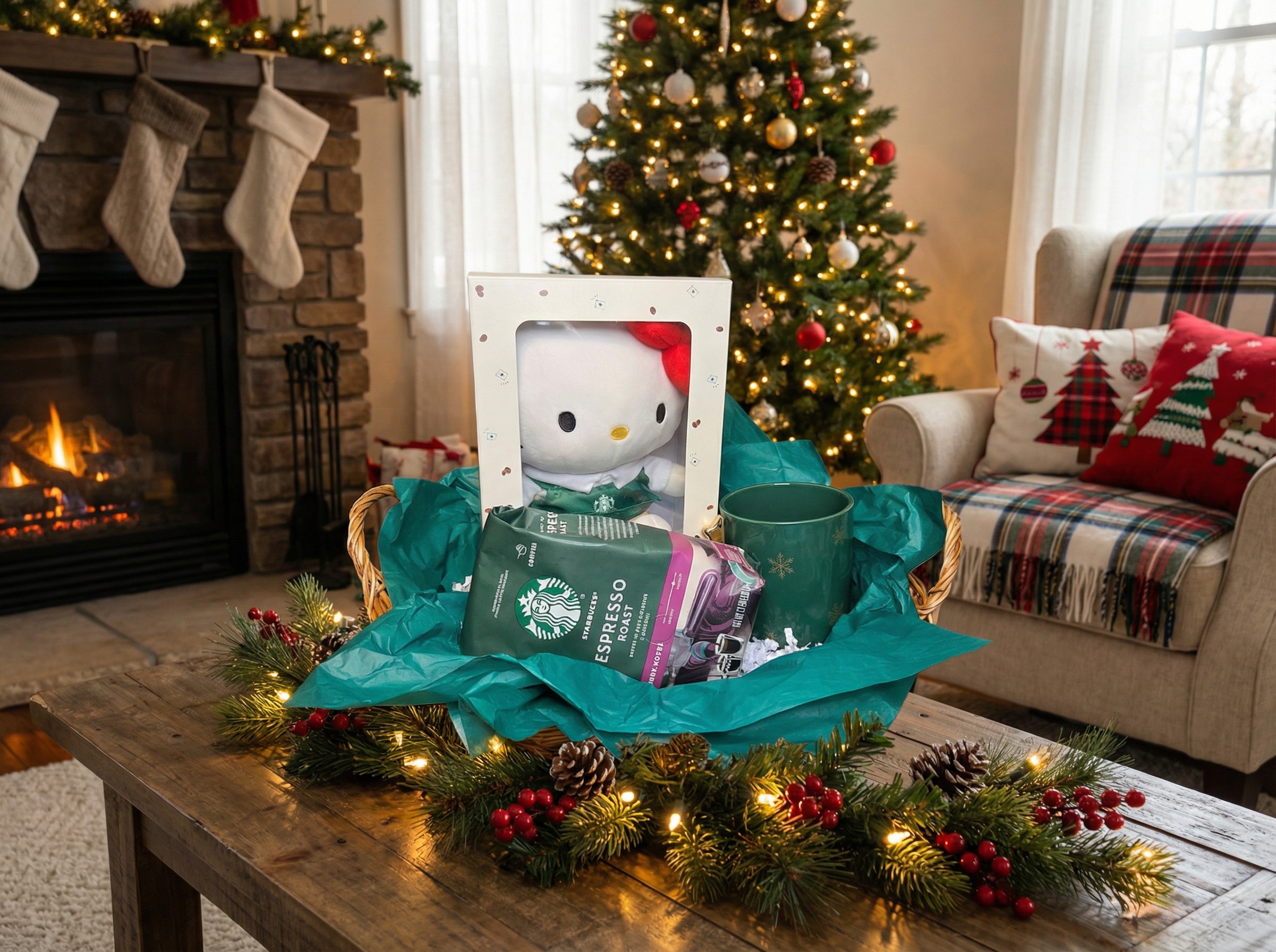 Starbucks Hello Kitty Holiday Gift Basket