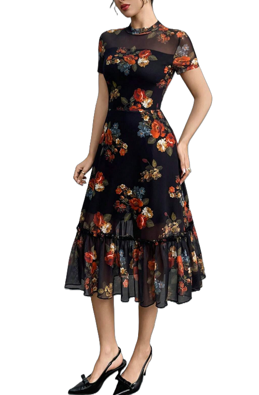 Elegant Floral Dress
