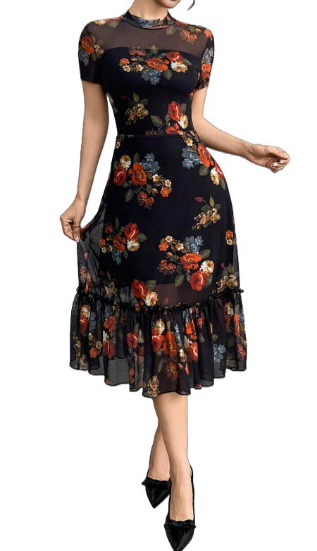 Elegant Floral Dress