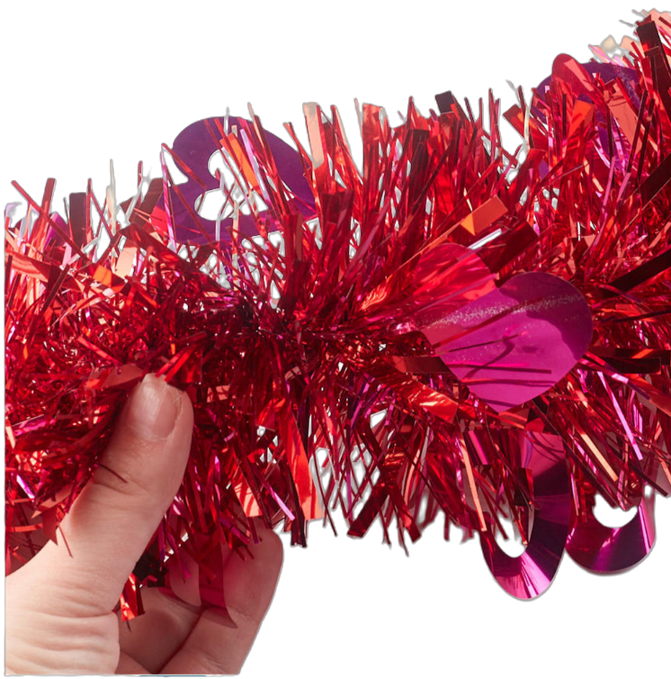 Valentine Jumbo  Tinsel Garland
