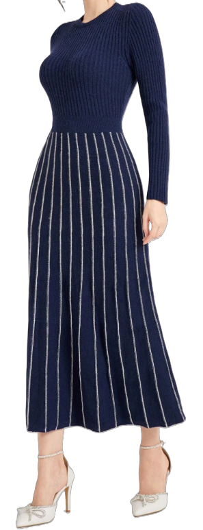 Elegant Long Sleeve Knit Dress