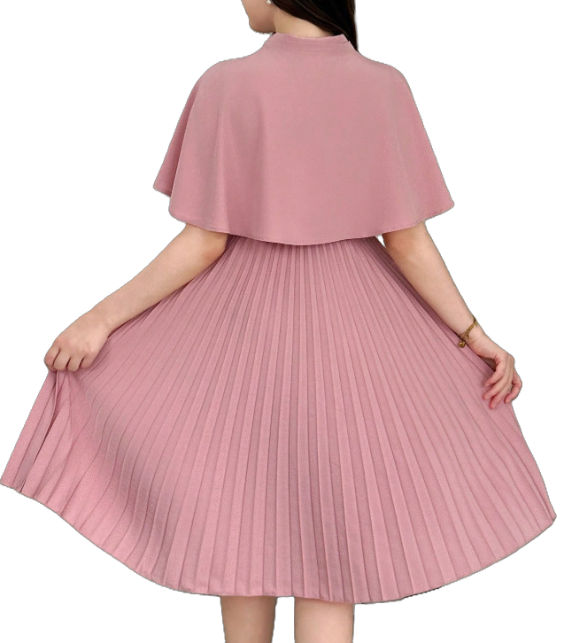 Elegant Pleated Midi Dress