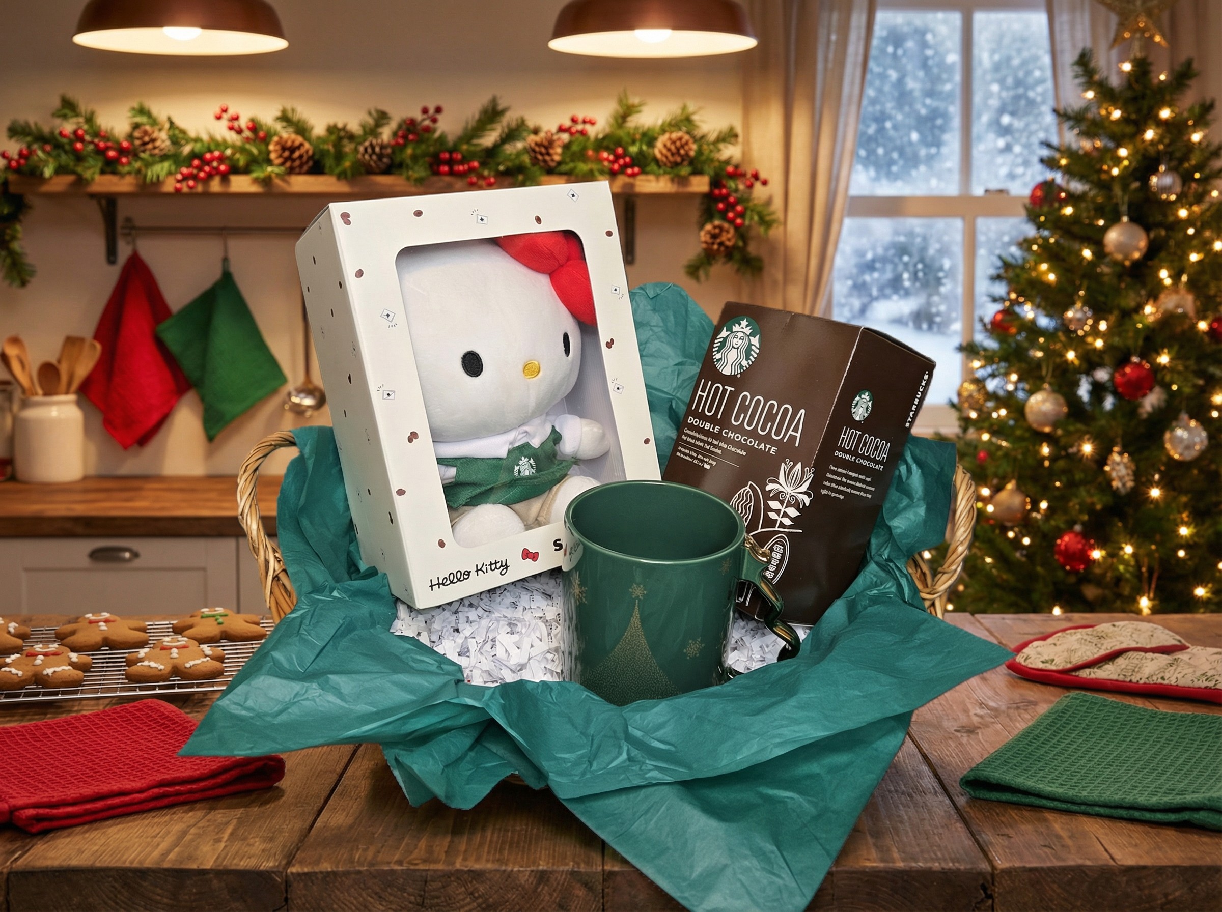 Starbucks Hello Kitty Holiday Gift Basket