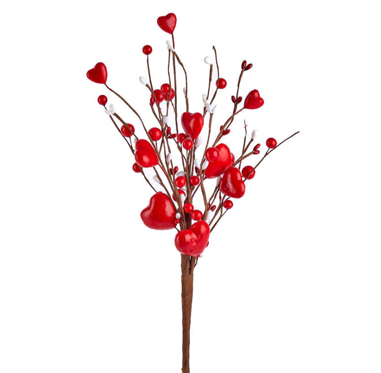 Red Heart Decorative Branches