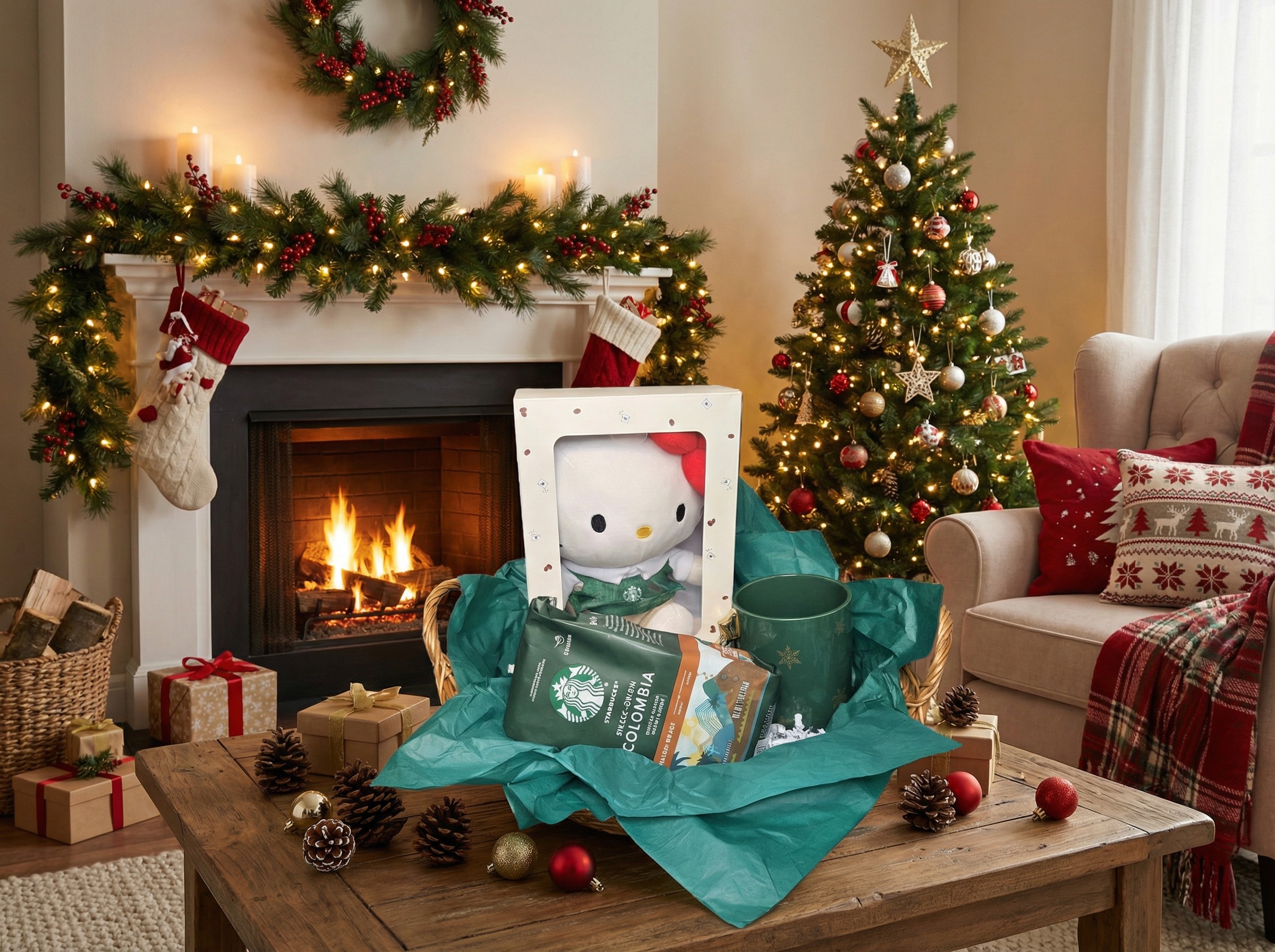 Starbucks Hello Kitty Holiday Gift Basket