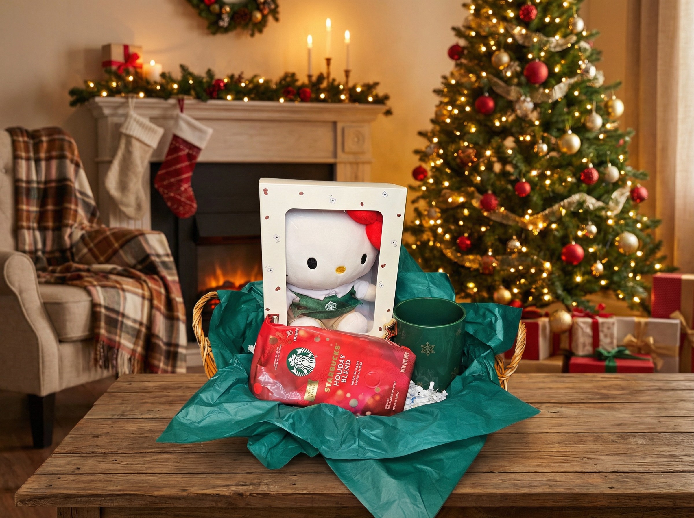 Starbucks Hello Kitty Holiday Gift Basket