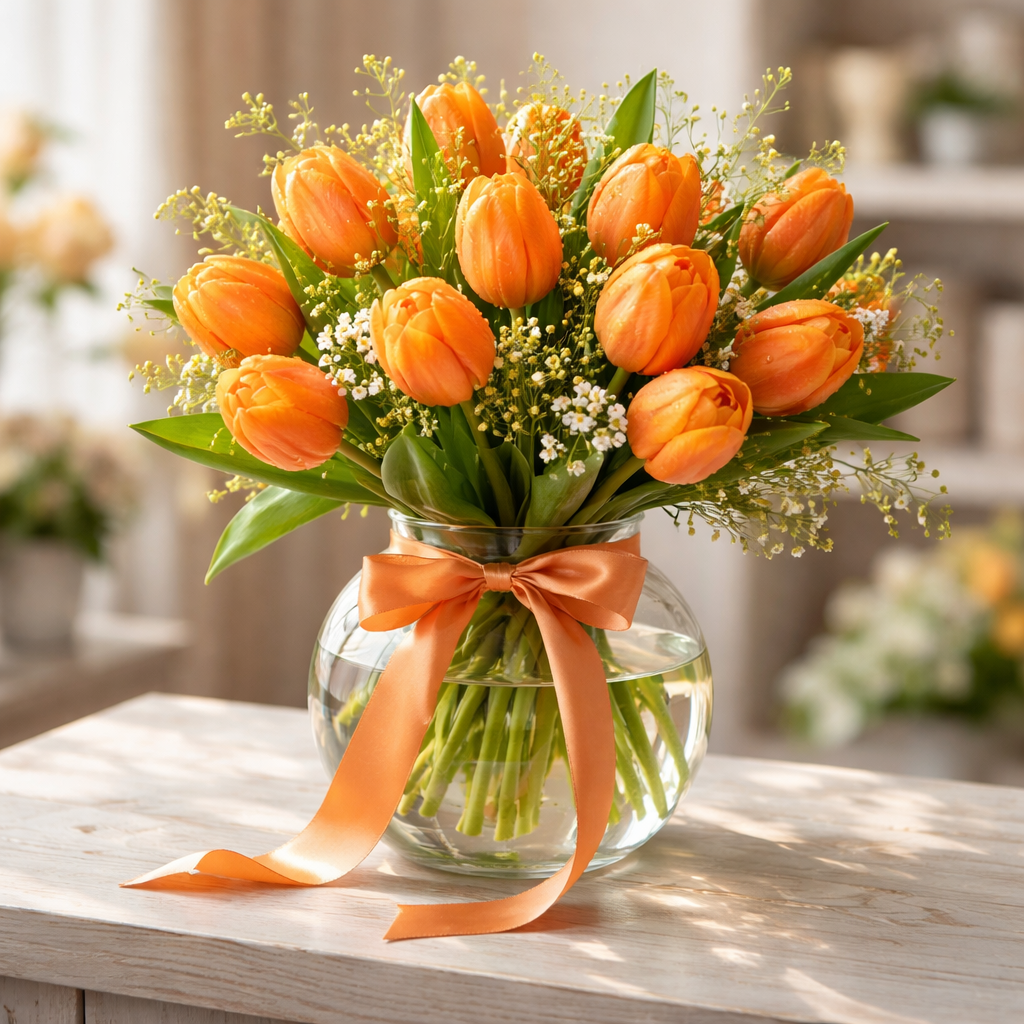 Orange Tulip Bouquet