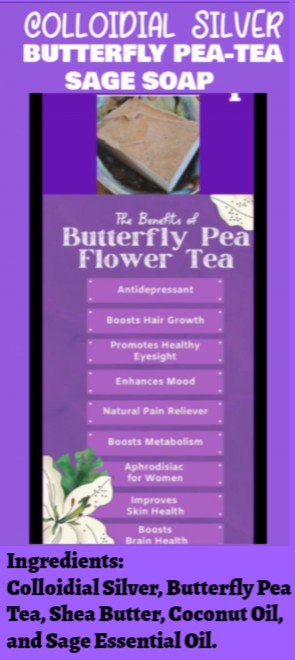 Butterfly Sage Colloidial Silver Organic Soap