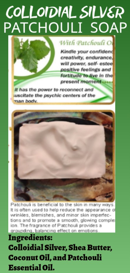 Organic Colloidal Silver Patchouli Soap 