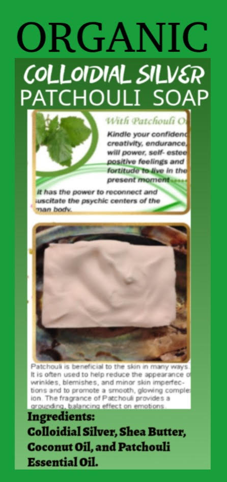 Colloidal Silver Patchouli Organic Soap Bar 
