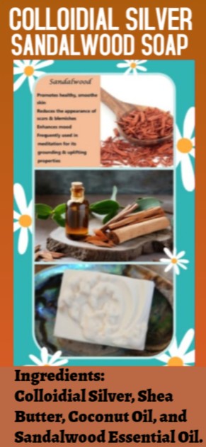 Sandalwood Colloidial Silver Organic Soap