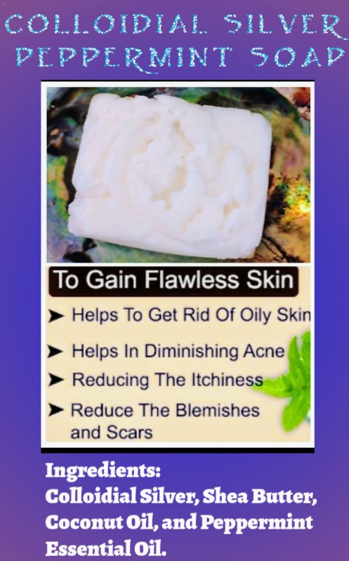 Peppermint Colloidial Silver Organic Soap