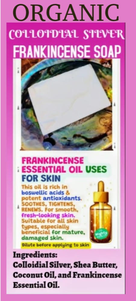 Colloidal Silver Frankincense Organic Soap Bar
