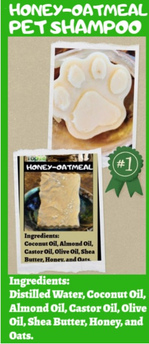 Honey Oatmeal Organic Pet Shampoo Bars