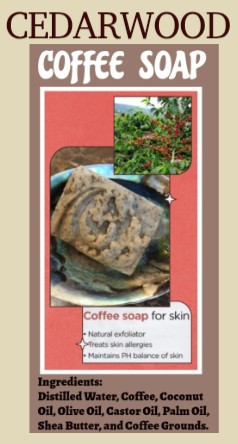 Cedarwood Coffee Organic Soap