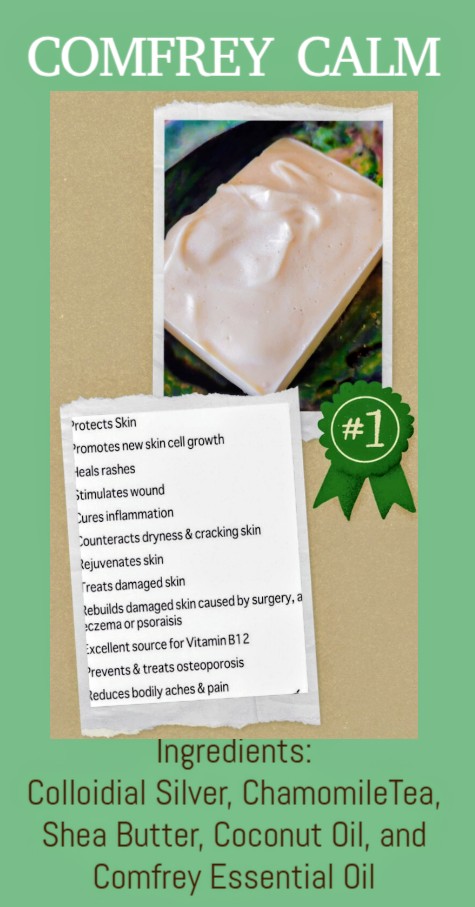 Comfrey Calm Colloidial Silver Organic Soap