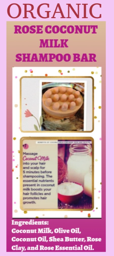Rose Coconut Milk Shampoo Bar 