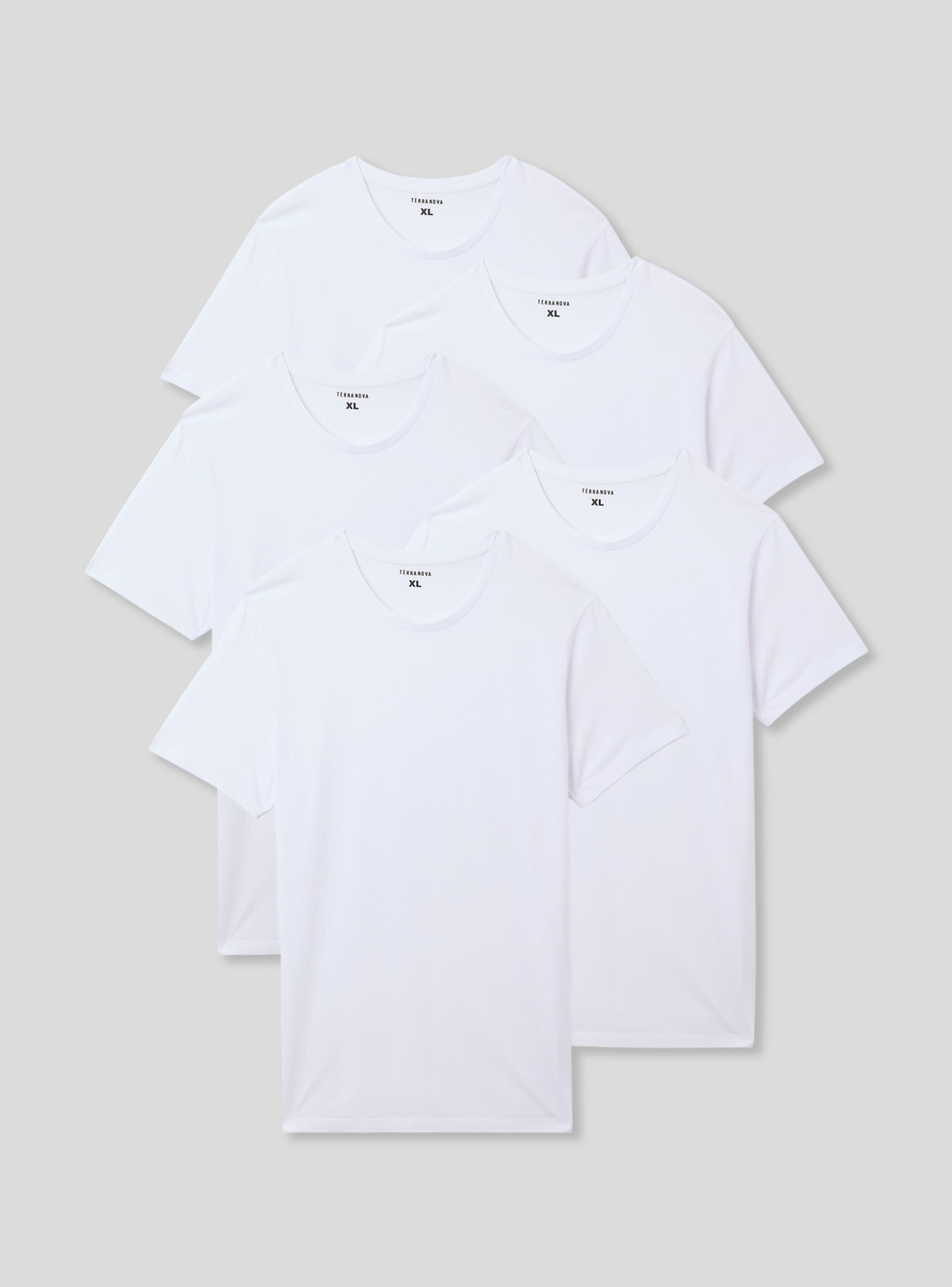 Pack of White T-Shirts - 10 sets - 100% Cotton