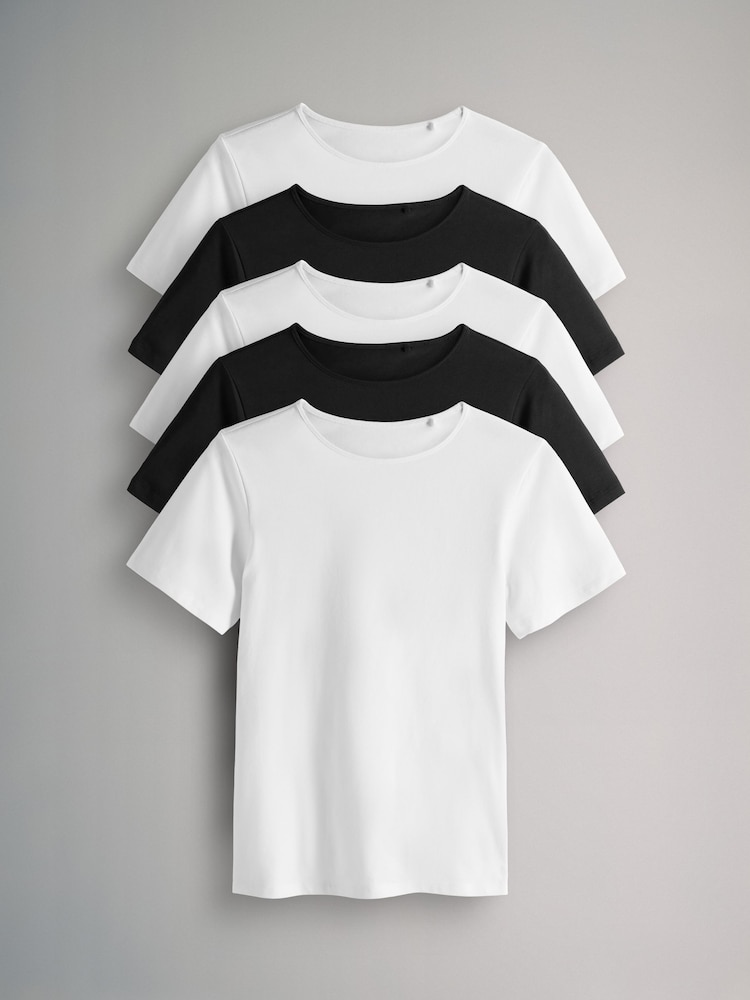 Classic Cotton T-Shirt Pack 5 - 100% Cotton