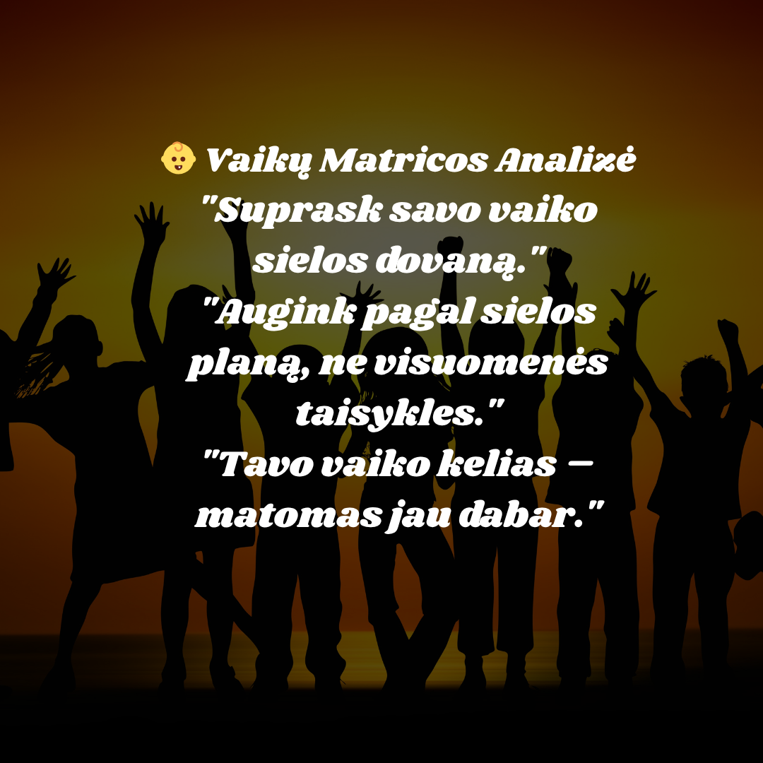 Vaiko Likimo Matricos analizė (6–14 metų vaikams)