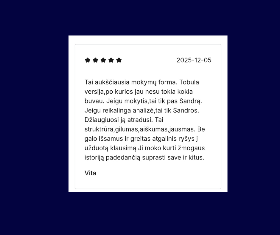 3 ANALIZĖS (Paketas) — Transformacinė Programa