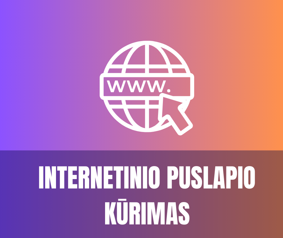INTERNETINIO PUSLAPIO KŪRIMAS REMIANTIS ANALIZE