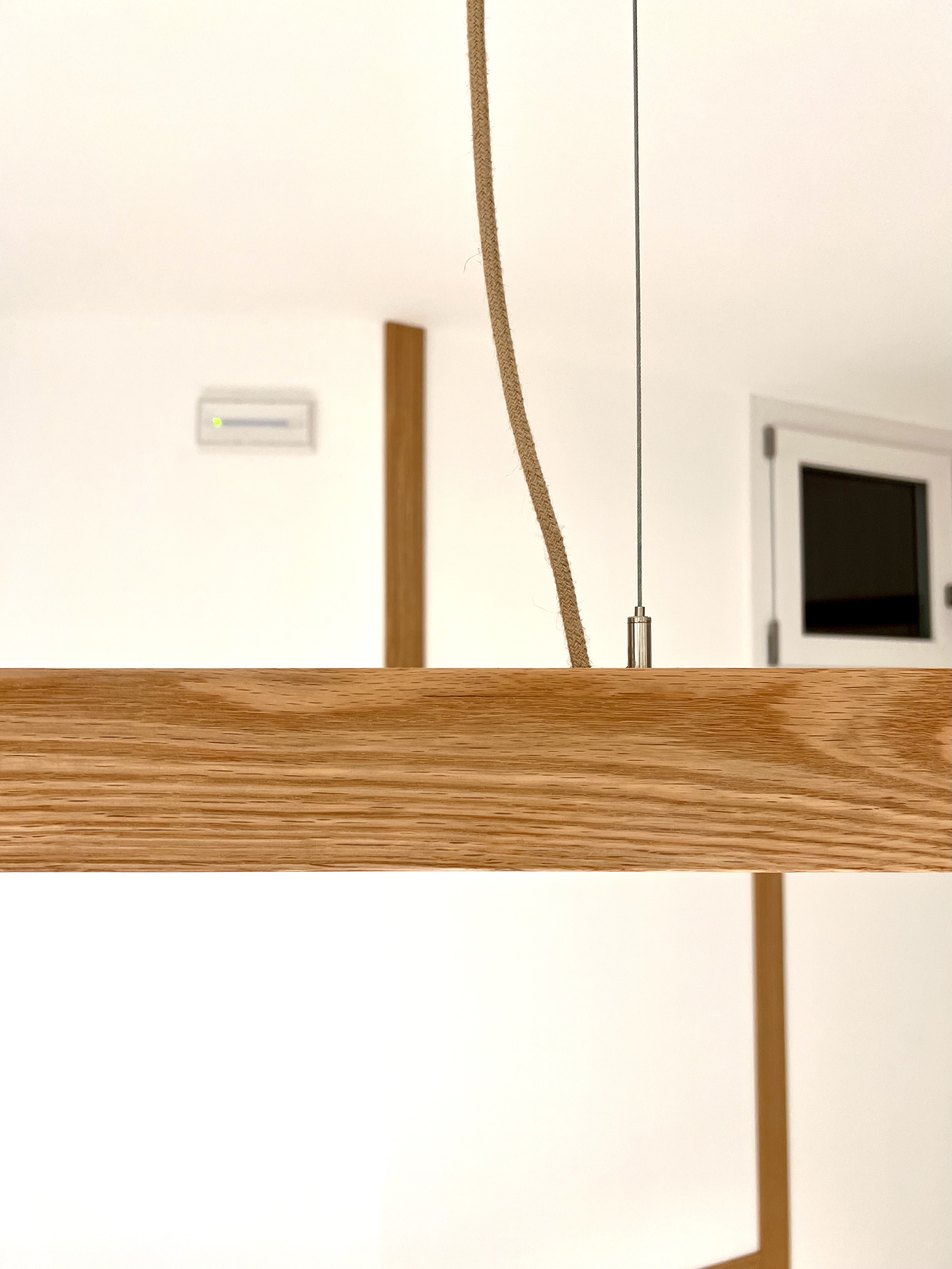 Lampadario sospensione legno massello