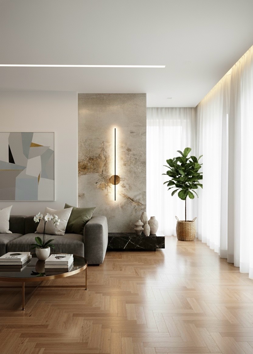 Applique verticale/orizzontale con luce indiretta