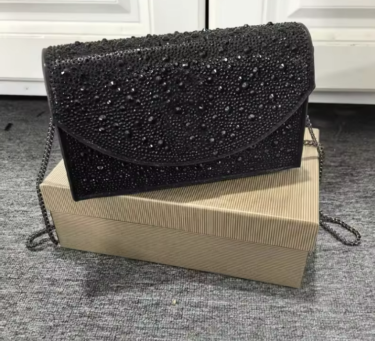 Black Beaded Evening Clutch