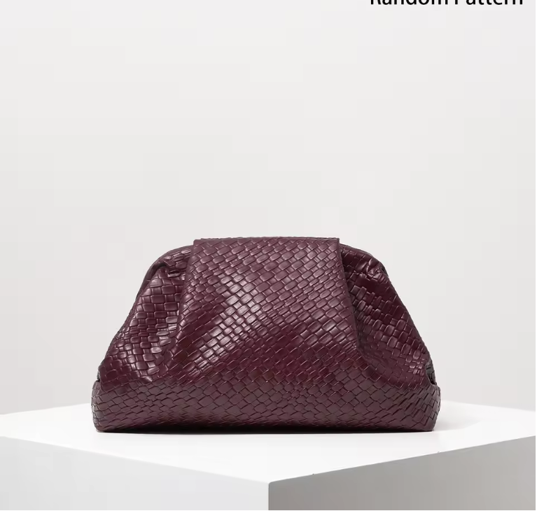 Woven Leather Clutch Bag