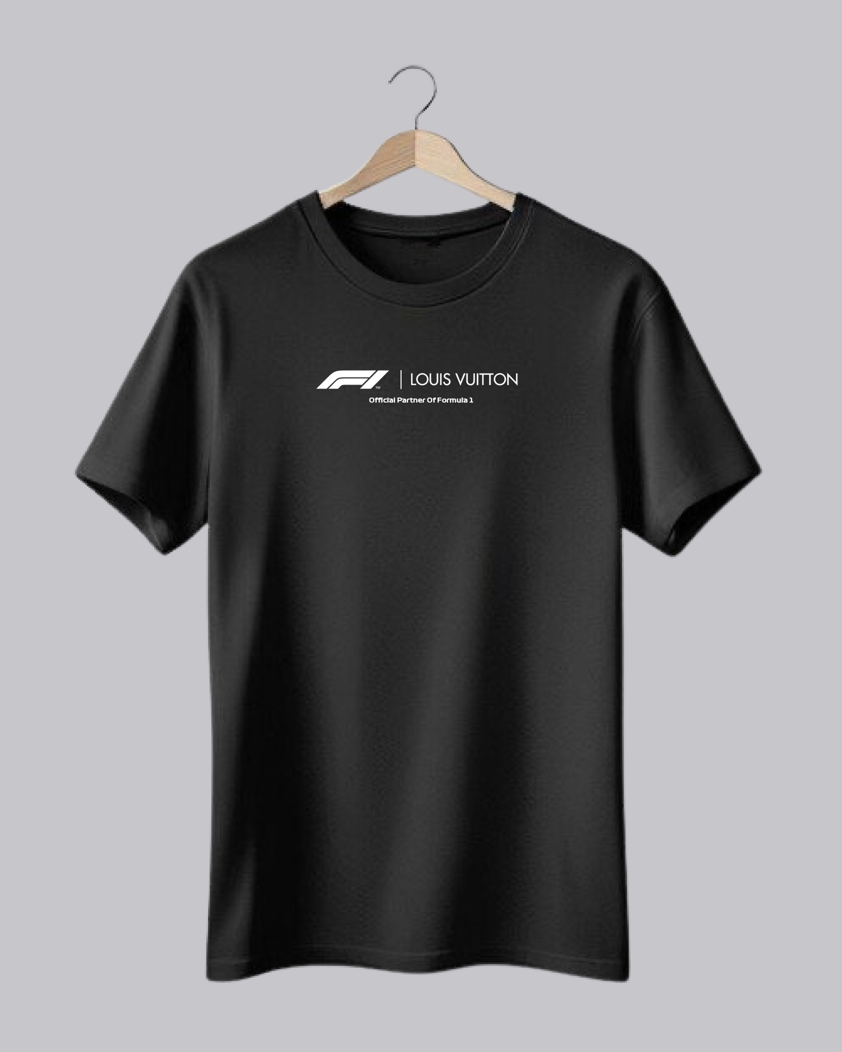 Black F1 Louis Vuitton Printed T-Shirt